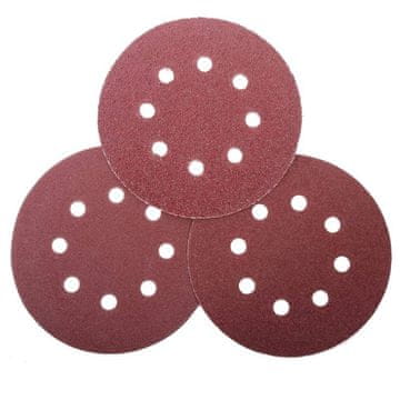 Brusilni papir, Ø 125 mm, P40, Velcro, 5 kosov, PROLINE