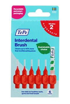 Zobna ščetka TePe 0,5 mm medzobna rdeča 6 kosov