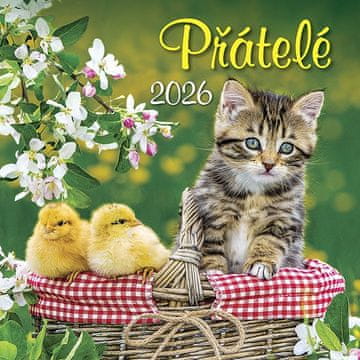 Koledar 2026 Prijatelji, stenski koledar, 33 x 33 cm