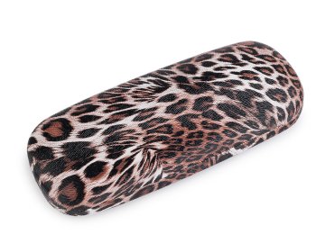 Ovitek za očala z živalskim vzorcem 6x16 cm - temno bež.
