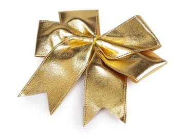 Božični kovinski trak - (13x12 cm) zlat (6 kosov)