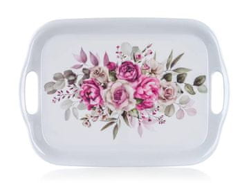 Pladenj 36x25,5cm ROSE z ročaji iz melamina