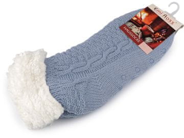 Zimske nogavice s protizdrsno zaščito, kratke - (velikost 35-38) svetlo modre