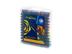 Astra Art&amp;Hobby obojestranski akrilni markerji v kovčku, 24 barv, 207025001