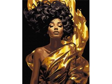 Astra Slikanje po številkah na črnem platnu 40×50 cm Art&amp;Hobby - "Kraljica v zlatu", 801025907