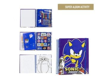 Artesania Cerda Ustvarjalni komplet Sonic the Hedgehog (pobarvanka, voščene barvice, markerji, nalepke, zvezek), 2700000853