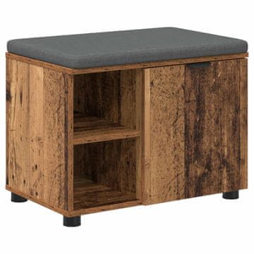 Vidaxl Haldna klop z blazino Enobarvno Star les 60 x 38 x 46 cm