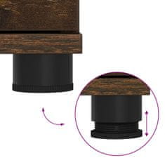 Vidaxl Haldna klop z blazino s predalom Dimljeni oreh 100 x 38 x 46 cm