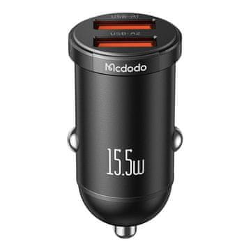 Mcdodo Avtomobilski polnilnik Mcdodo CC-2950, 2x USB, 15,5 W (črn)