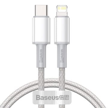 BASEUS USB-C kabel za Lightning Baseus High Density Braided, 20 W, 5 A, PD, 1 m (bel)