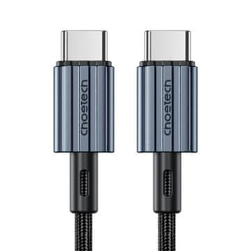 Choetech Kabel USB-C - USB-C PD 60 W v pletenem ohišju XCC-1014 - siv
