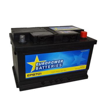 EURO POWER BATTERIES AKUMULATOR AH70 D+ 640A EURO POWER BATTERIES 278X175X175 533456 - 70AH EPB701