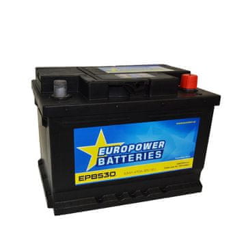 EURO POWER BATTERIES AKUMULATOR AH53 D+ 470A EURO POWER BATTERIES 242X175X175 533392 - 53AH EPB530
