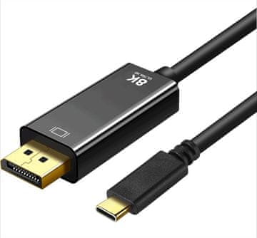 ART ART tip C (moški) na DisplayPort 1.4 (moški) 8K 60Hz C5-2 1,8 m črn kabel