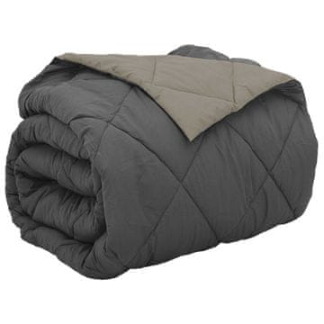 Vidaxl Polna celoletna prevleka Svetlo siva in antracit 240 x 200 cm