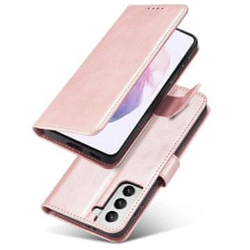 HURTEL Magnetni etui ovitek s stojalom za Samsung Galaxy S22 + roza