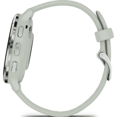 Garmin Pametna ura Venu 3S, srebrna / sivkasto zelena silikonska paščica