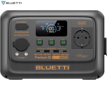 BLUETTI PREMIUM 30 V2 prenosna polnilna postaja, 600W moč, 288Wh baterija, BMS sistem, črna
