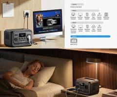 BLUETTI PREMIUM 30 V2 prenosna polnilna postaja, 600W moč, 288Wh baterija, BMS sistem, črna