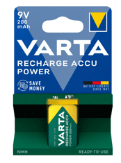 Varta polnilna baterija Power 1 9V 200 mAh R2U 56722101401, 1 kos