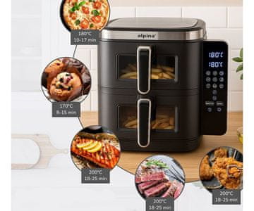 Alpina Airfryer moč in programi