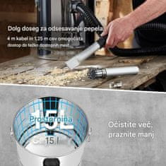 VonHaus sesalnik za pepel, 15 l, 1000 W (3500060.1)