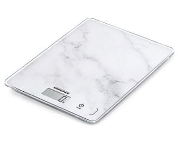 Soehnle Page Compact 300 Marble (61516) digitalna kuhinjska tehtnica, do 5kg, LCD, 1g naprej