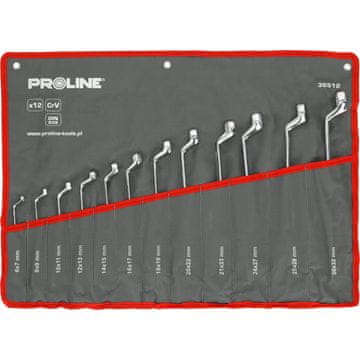 Proline 36512 Komplet ključev z izbočenim obročem, CrV, 12 kosov, Proline