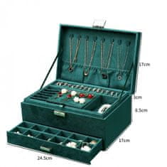 LIVEFY škatla za nakit Luma, zelena