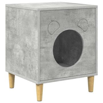 Vidaxl Mačja hiša Beton 42,5 x 40 x 53 cm Konstruiran les