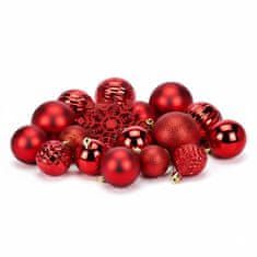 HOMESTYLING Božični okraski komplet 57 kosov rdeča KO-CAN304020