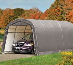 Garažni/skladiščni šotor 22,57 m² - 6,1 x 3,7 x 2,4 m - SIVA