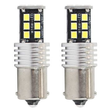 AMIO LED-žarnice canbus 2835 15smd 1156 ba15s p21w r10w r5w bele 12v 24v amio-01293