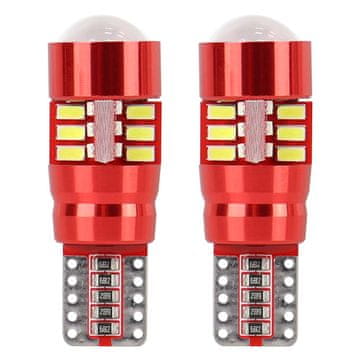 AMIO LED-žarnice Canbus 27SMD 3014 T10E W5W bele 12V 24V AMIO-01446