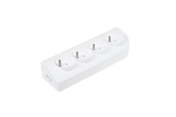 slomart ELGOTECH Razdelilec vtičnic GN-40, 4x šuko, bela