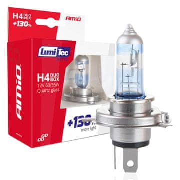 AMIO Halogenske žarnice h4 12v 60/55w lumitec limited +130% duo amio-01405