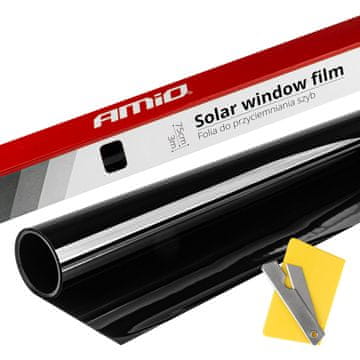 AMIO Super temna črna folija za zatemnitev oken 0,75 x 3 m 5 % amio-01657
