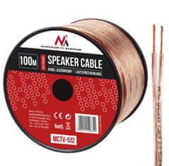 Maclean Maclean prozoren PVC kabel za zvočnike, 2*1,5 mm² / 48*0,20 CCA 3,5*7,0 mm, 100 m, MCTV-512