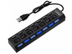Verkgroup 7 vratni USB 2.0 razdelilnik s stikalom – priklopna postaja