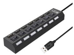 Verkgroup 7 vratni USB 2.0 razdelilnik s stikalom – priklopna postaja