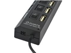 Verkgroup 7 vratni USB 2.0 razdelilnik s stikalom – priklopna postaja