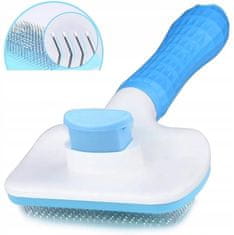 hurtnet Samočistilna krtača za pasjo in mačjo dlako z gumbom