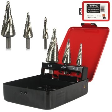 MAR-POL Set 3x HSS konusnih svedrov 4-30mm – spiralna povrtala