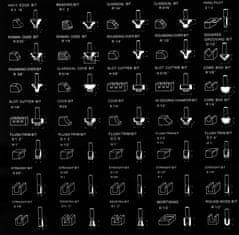 MAR-POL 35 delni set rezkarjev v alu kovčku 8mm