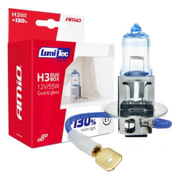 AMIO Halogenske žarnice h3 12v 55w lumitec limited +130% duo amio-02102