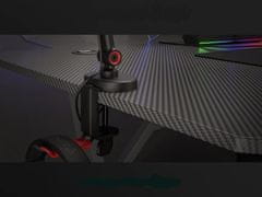 Genesis THULIUM 500 stojalo / roka za mikrofon, univerzalna oblika, priloženi adapterji, 3-točkovna nastavitev, držalo za slušalke, držala za kable, kovina, črno-rdeče