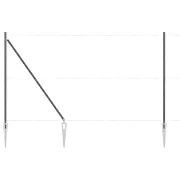 Vidaxl Steber ograje. 13 pcs Siva Jeklo