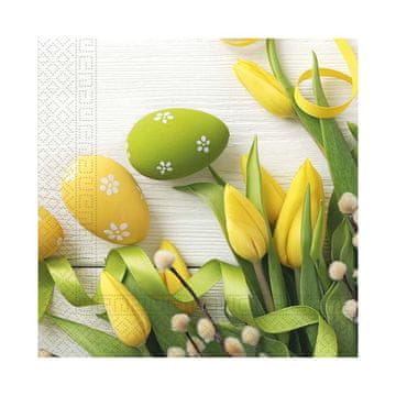 PRTIČKI 3 PLASTI TULIPANI + JAJCA 33X33CM