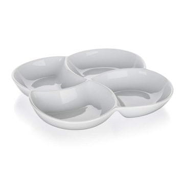 Banquet Razdeljena porcelanska skleda BIANCA 26,5 x 26,5 x 4,2 cm