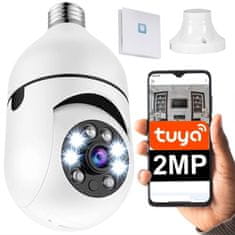 MG panoramska kamera v žarnici 2Mpx WiFi IP, bela